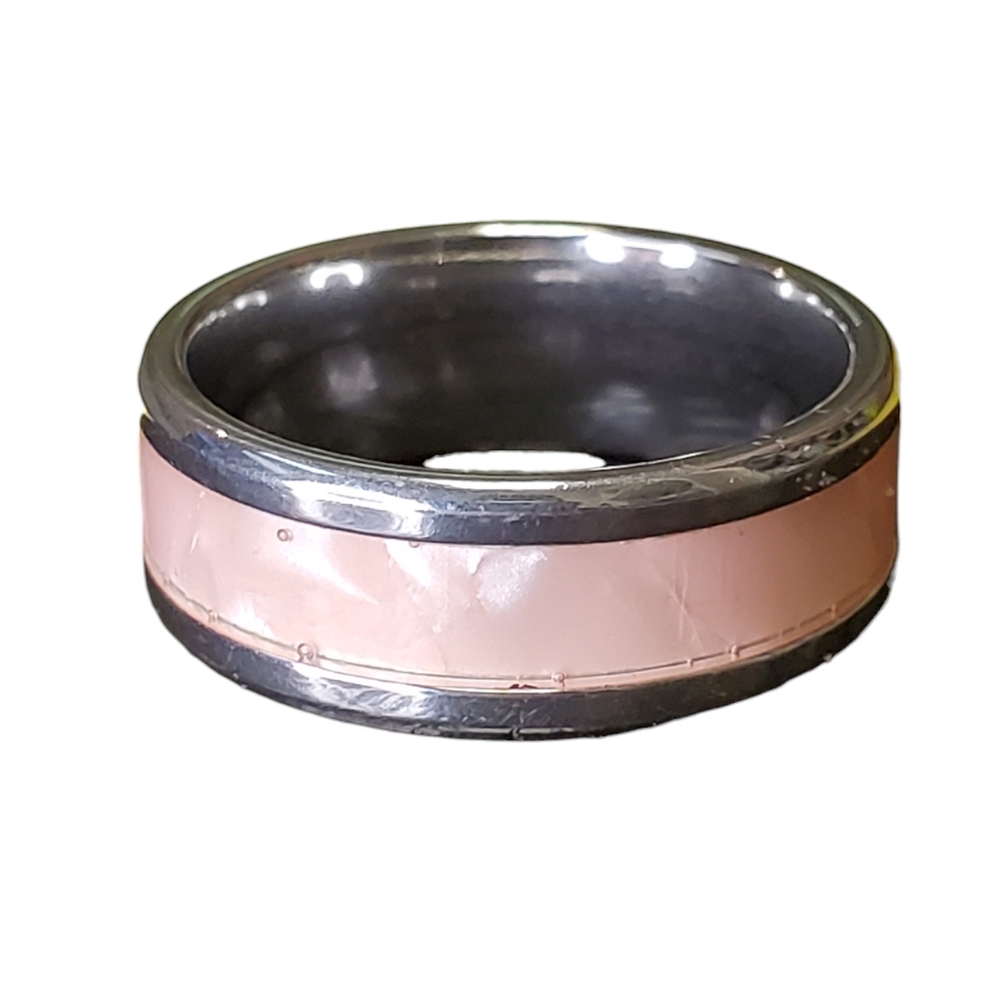 Enamal Stainless Steel Ring #48 size 9